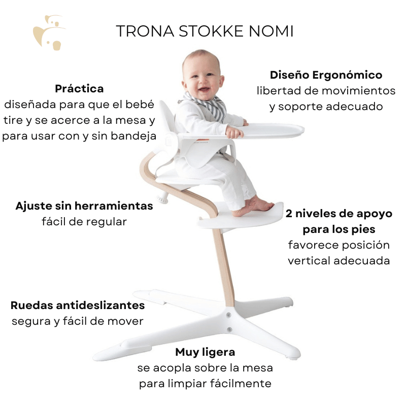 ventajas de la trona stokke nomi con el baby set